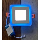 Cnl Kare Sıva Altı LED Spot Aydınlatma 6 Watt Çift Renk 3 Kademe Mavi Beyaz Gece Lambası Armatür