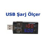 Cnl USB Akım Ölçer Çift USB Çıkışlı Voltmetre Ampermetre Ölçüm Aleti
