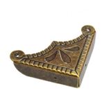 CNLEIFU 12 ADET Köşe Koruyucuları Vintage Güvenlik Korumaları Antika Bronz Dekoratif Metal Kapaklar Mobilya Kenarı Menü Kutusu Küçük Boy (Yan Uzunluk: 1-1/2", Yükseklik: 1/4")