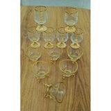 Çnr Home Collection 12 Parça Gold Kahve Yanı 6 Lı Su Bardağı & 6 Lı Lokumluk-şekerlik Gold