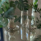 Çnr Home Collection 18 Parça Füme Cam Bardak Seti