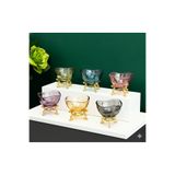 ÇNR Home Collection 6 lı lüks kahve yanı renkli mini lokumluk - şekerlik - sosluk - reçellik - şekerlik - kase