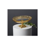 Çnr Home Collection Aurora Oval Gold Ayaklı Servis-Sunum Tabağı