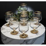 Çnr Home Collection Gold Ayaklı Kahve Yanı Su Bardağı - Gri - Gold