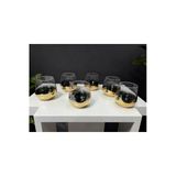 Çnr Home Collection Lav Titanyum Gold Kısa Bardak