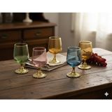 Çnr Home Collection Lina Metal Ayaklı Kahve Yanı Su & Meşrubat Bardağı - Renkli