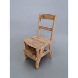 Çnr Home Collection Mdf Katlanır Merdivenli Sandalye 2’si 1 Arada 110 kg - Ahşap - Ceviz