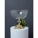 Çnr Home Collection Metal Ayaklı Lüxs Sunumluk Kase - Gold