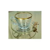 ÇNR Home Collection PAŞABAHÇE VELA FİNCAN TAKIMI 12 PARÇA 6 KİŞİLİK KELEBEKLİ YALDIZLI HEDİYELİK ÇEYİZLİK