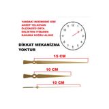 CNR SHOP Duvar Saati Mekanizması için Akrep Yelkovan Saniye Seti Büyük Boy (MALZEME METAL) 3 RENK
