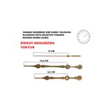 CNR SHOP Duvar Saati Saat Mekanizması İçin Büyük Boy Akrep Yelkovan Saniye Seti GOLD Renk (Malzeme METAL)