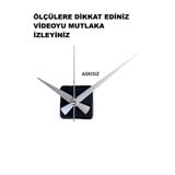 CNR SHOP Saat Makinesi, 16 MM ŞAFT Akar Sessiz Duvar Saati Mekanizması, Akrep-Yelkovan-Saniye-(ASKISIZ)