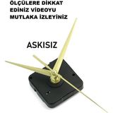 Cnr Shop Saat Makinesi, 16 mm Şaft Boyu Akar Sessiz Çalışır Saat Mekanizması, Akrep-Yelkovan-Saniye-(Askısız) - Altın