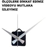 Cnr Shop Saat Mekanizması 14 mm Şaft Boyu Akar Sessiz 3D Saatlerle Uyumlu Akrep, Yelkovan, Saniye (ASKILI) - Gümüş