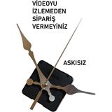 Cnr Shop Saat Mekanizması, 14 mm Şaft Boyu Saat Makinesi Sessiz Çalışır Akrep-Yelkovan-Saniye-(Askısız) - Gümüş
