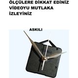 Cnr Shop Saat Mekanizması 14 mm Şaft Boyu Sessiz Çalışır Akar Küçük Boy Akrep Yelkovan Saniye (Askılı) - Gümüş