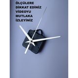 Cnr Shop Saat Mekanizması 16 mm Şaft Boyu Saat Makinesi Akar Sessiz Çalışır, Akrep-Yelkovan-Saniye-(Askılı) - Gümüş
