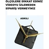 Cnr Shop Saat Mekanizması 16 mm Şaft Boyu Sessiz Çalışır Akar Küçük Boy Akrep Yelkovan Saniye (Askılı) - Altın
