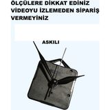 Cnr Shop Saat Mekanizması 16 mm Şaft Boyu Sessiz Çalışır Akar Küçük Boy Akrep Yelkovan Saniye (Askılı) - Siyah