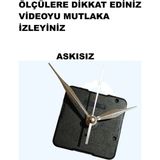 Cnr Shop Saat Mekanizması 16 mm Şaft Boyu Sessiz Çalışır Akar Küçük Boy Akrep Yelkovan Saniye (Askısız) - Gümüş