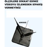 Cnr Shop Saat Mekanizması 16 mm Şaft Boyu Sessiz Çalışır Akar Küçük Boy Akrep Yelkovan Saniye (Askısız) - Siyah