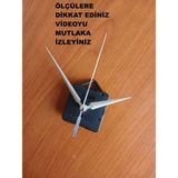 Cnr Shop Saat Mekanizması, 16 mm Şaft Boyu Sessiz Çalışır Saat Motoru Akrep-Yelkovan-Saniye-(Askılı) - Gümüş