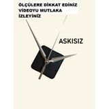 Cnr Shop Saat Mekanizması, 16 mm Şaft Boyu Sessiz Çalışır Saat Motoru Akrep-Yelkovan-Saniye-(Askısız) - Gümüş