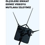 Cnr Shop Saat Mekanizması 18 mm Şaft Boyu Sessiz Çalışır Saat Mekanizması Akrep-Yelkovan-Saniye-(Askılı) - Siyah