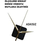 Cnr Shop Saat Mekanizması, 18 mm Şaft Boyu Sessiz Çalışır Saat Motoru Akrep-Yelkovan-Saniye-(Askısız) - Altın