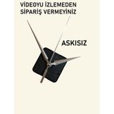Cnr Shop Saat Mekanizması, 18 mm Şaft Boyu Sessiz Çalışır Saat Motoru Akrep-Yelkovan-Saniye-(Askısız) - Gümüş