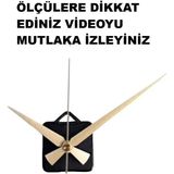 Cnr Shop Saat Mekanizması 22 mm Şaft Boyu Akar Sessiz Çalışır, Saat Makinesi, Akrep-Yelkovan-Saniye-(Askılı) - Altın