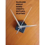 Cnr Shop Saat Mekanizması 22 mm Şaft Boyu Saat Makinesi Sessiz Çalışır Akrep-Yelkovan-Saniye-(Askılı) - Gümüş