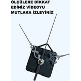 Cnr Shop Saat Mekanizması, 22 mm Şaft Boyu Sessiz Çalışır Saat Motoru Akrep-Yelkovan-Saniye-(Askılı) - Gümüş