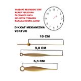 CNR SHOP Saat Mekanizması İçin Akrep Yelkovan Saniye Seti GOLD Renk (Malzeme METAL) MEKANİZMA YOKTUR