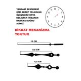 CNR SHOP Saat Mekanizması için Akrep Yelkovan Saniye Seti (MALZEME METAL) 3 RENK MEKANİZMA YOKTUR