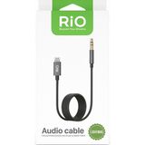 Çnrline Riotech Lightning Girişli 3.5Mm Aux Ses Kablosu - Araç Ve Kulaklık İçin 1 Metre Ses Aktarım Kablosu-A2 - Siyah