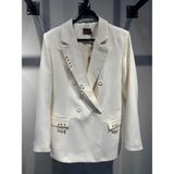 Cns Woman Inci Aksesuar Detaylı Blazer Ceket - -- - 0 - Beyaz
