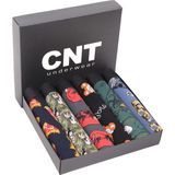 Cnt Erkek Boxer Likralı 6'lı Premium Paket - Desenli - 2XL