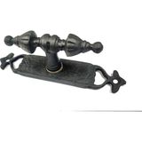 Cntma Antika Tarz Dekoratif Pirinç Burma Pencere Kolu - 152X32 Mm, Oksit