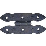 Cntma Antika Tarz Dekoratif Pirinç Düğmeli Menteşe - 117X57 Mm, Oksit
