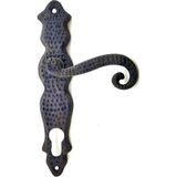 Cntma Antika Tarz Dekoratif Pirinç Kıvrık Banyo Kapı Kolu - 210X43 Mm, Oksit