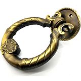 Cntma Antika Tarz Dekoratif Pirinç Saray Kapı Tokmağı, Taktak - 97MM, Antik