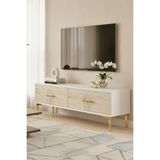 cnyr TSA1215BT - İDATV120 TV STAND, TV SEHPASI BEYAZ - TRAVERTEN 120CM