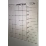 CNZ Aylık Planlayıcı Takvim Çizelgesi 100x110 Cm Kağıt Tahta +2 Adet Doldurulabilir Tahta Kalemi Hediye