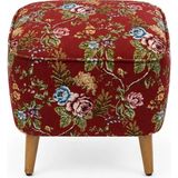 Co Art Home Dekoratif Puf & Bench 40X40 cm Ayak Uzatma Koltuğu - Bordo