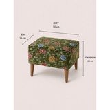 Co Art Home Dekoratif Puf & Bench 40X40 cm Ayak Uzatma Koltuğu - Haki