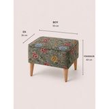 Co Art Home Dekoratif Puf & Bench 50X36 cm Ayak Uzatma Koltuğu - Gri
