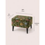 Co Art Home Dekoratif Puf & Bench 50X36 cm Ayak Uzatma Koltuğu - Haki