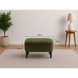 Co Art Home Dekoratif Puf & Bench 60X38 cm Ayak Uzatma Koltuğu - Haki