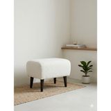 Co Art Home Premium Boucle Serisi Puf - Minimalist Modern Salon - Yatak Odası |48X40X38| - Krem